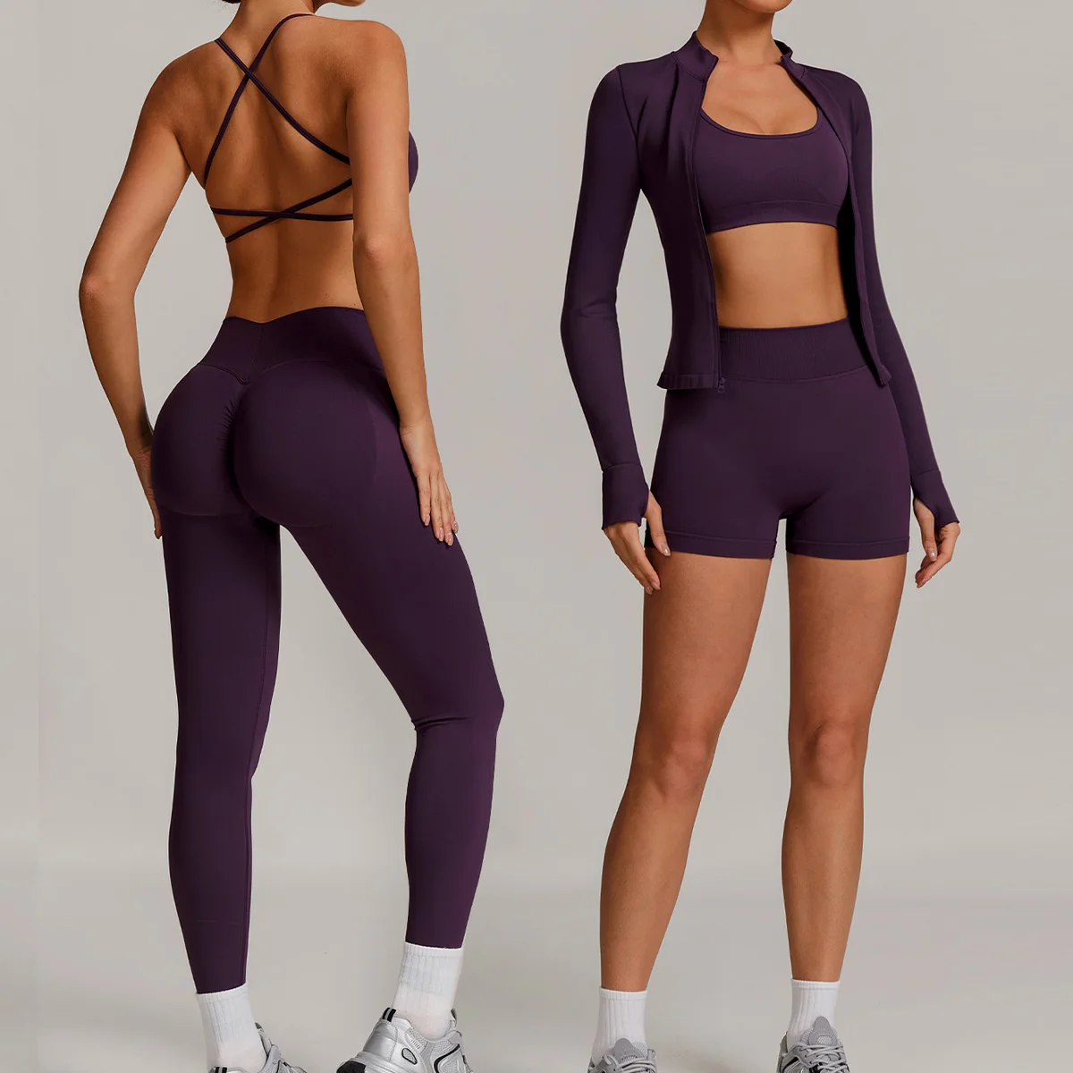 Yoga Fitness Kleidung - 2PCS Yoga Seamless Set Sexy Gym