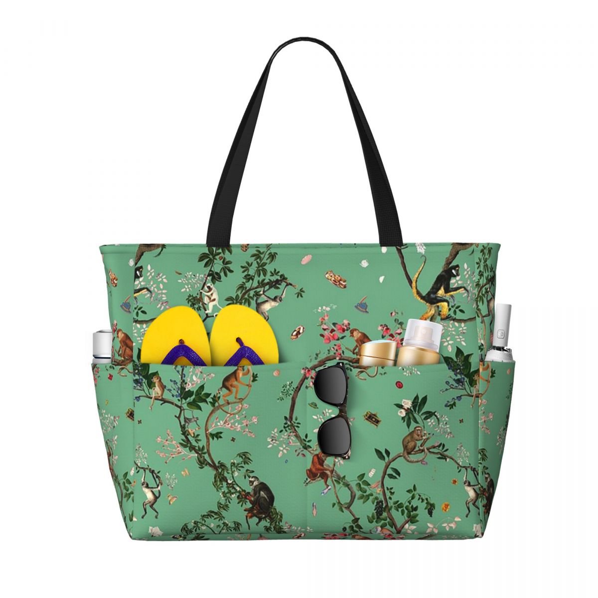 Monkey World Green Beach Tote  - Yoga Fitness World recensie en prijs