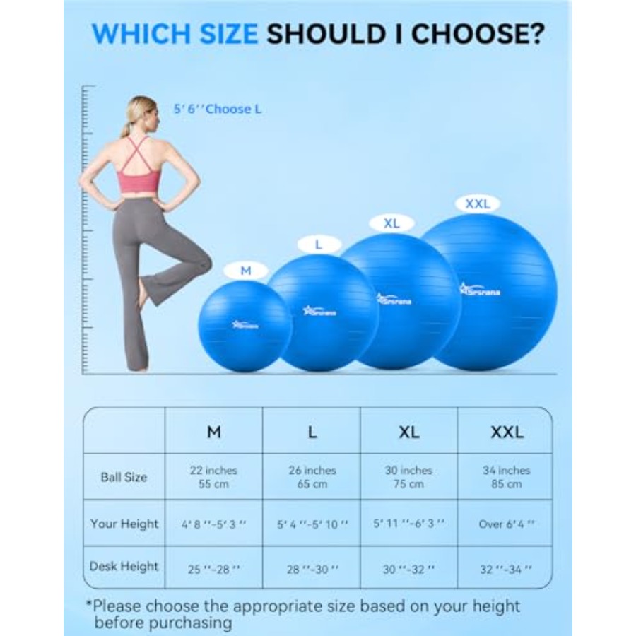 Exercise Ball - Anti-Burst Yog - Exercise Ball Stability recensie en prijs
