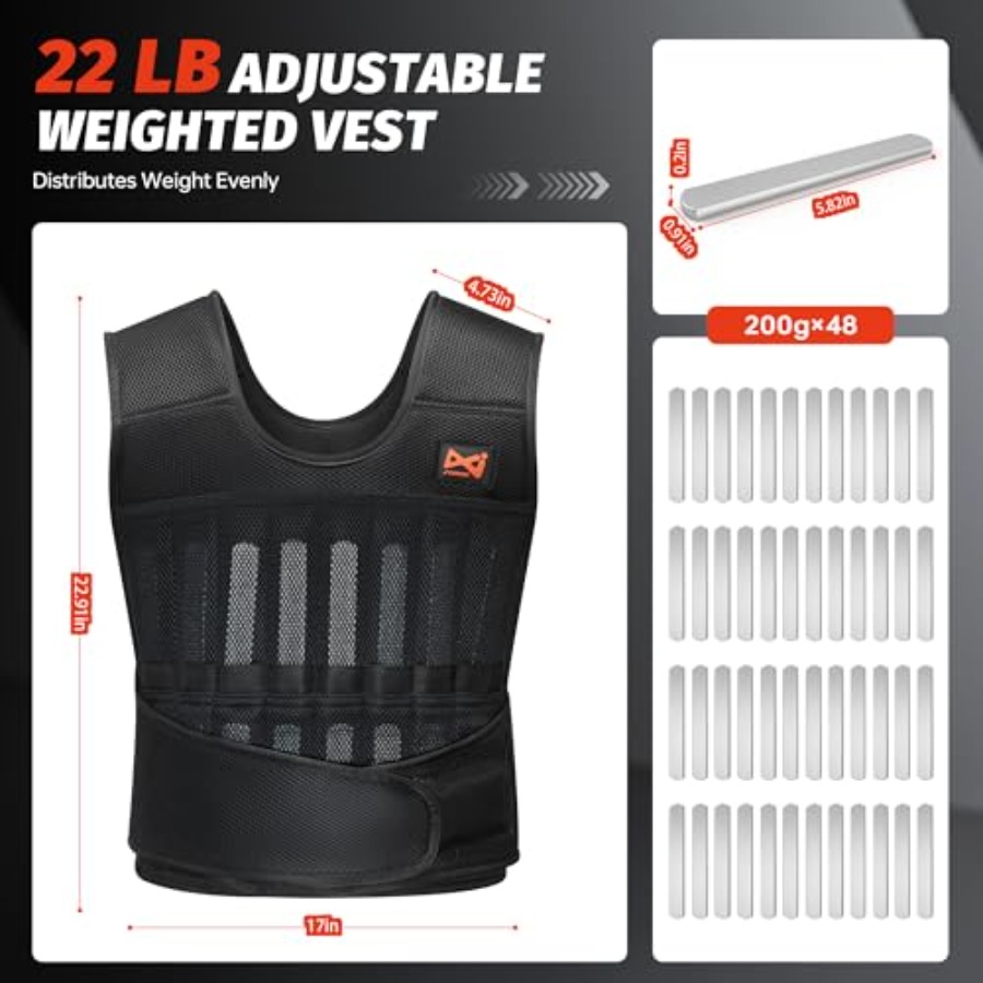 44lbs Adjustable Weighted Vest - Ankle Weights recensie en prijs