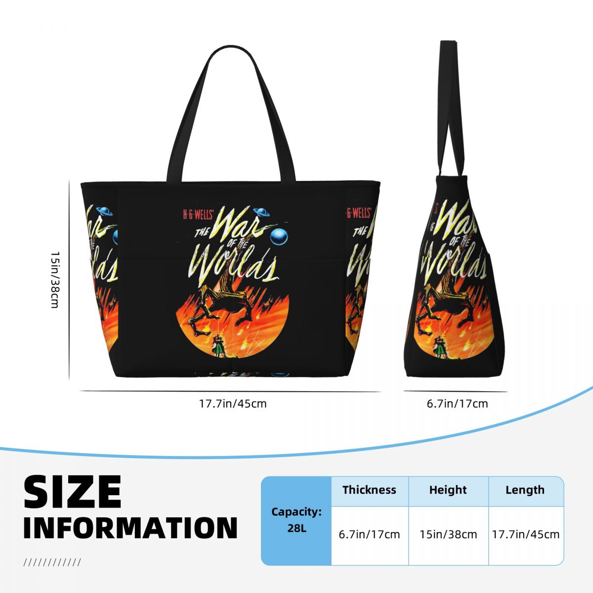 War Of The Worlds Beach Tote B - Yoga Fitness World recensie en prijs