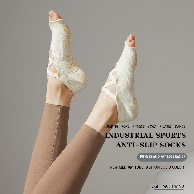 Ladies Yoga Socks Non Slip Gri - Fitness Yoga Pilates recensie en prijs