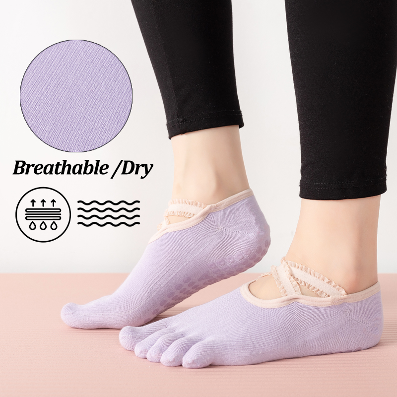 Ladies Non-Slip Pilates Socks  - Fitness Yoga Pilates recensie en prijs