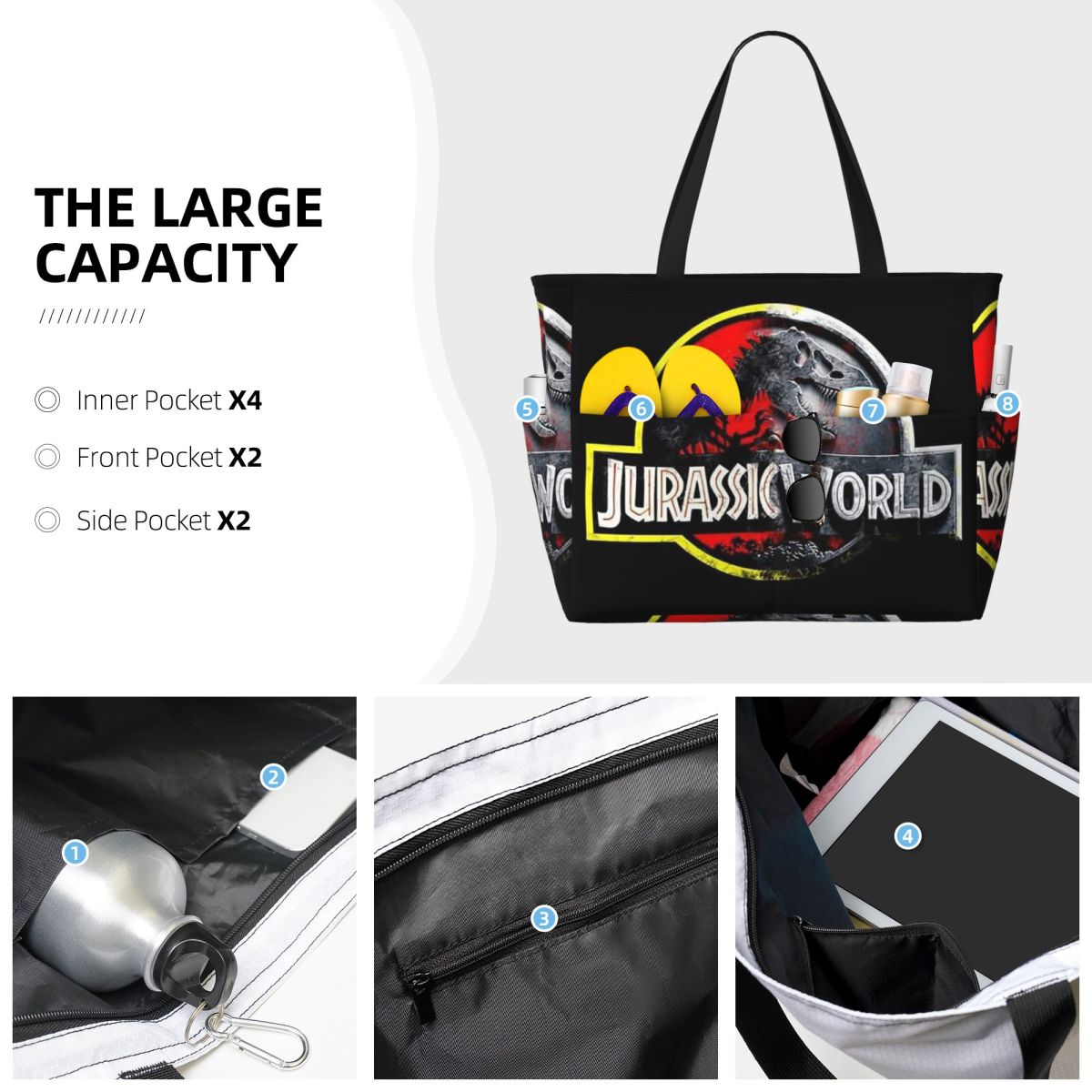 Jurassic World Beach Tote Bag  - Yoga Fitness World recensie en prijs