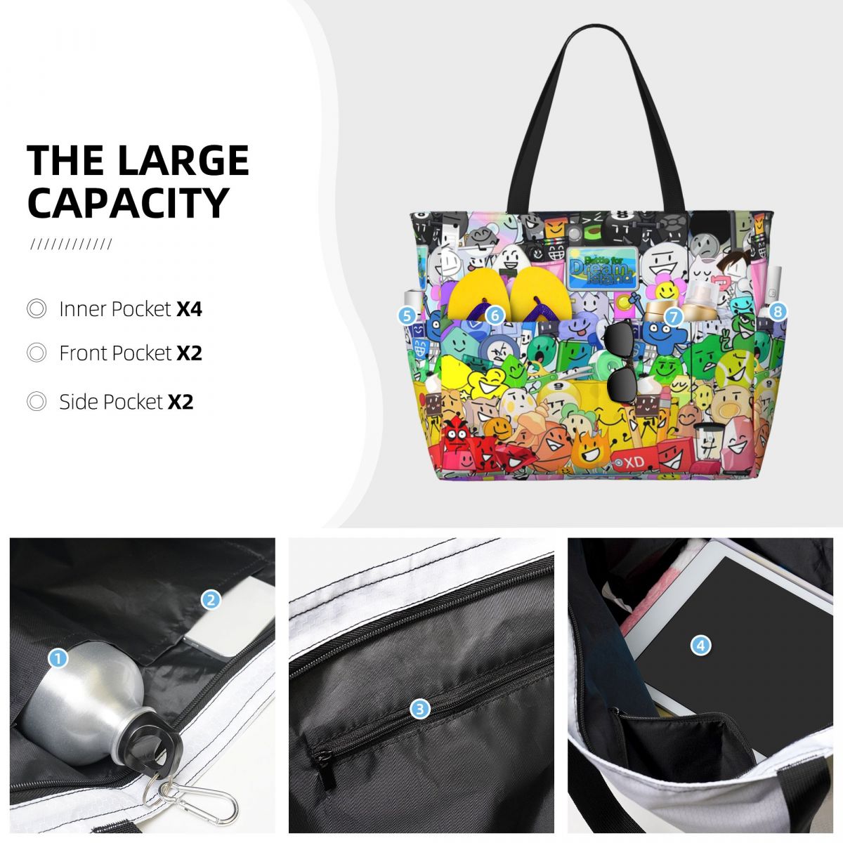 BFDI Group Picture Beach Tote  - Yoga Fitness Group recensie en prijs