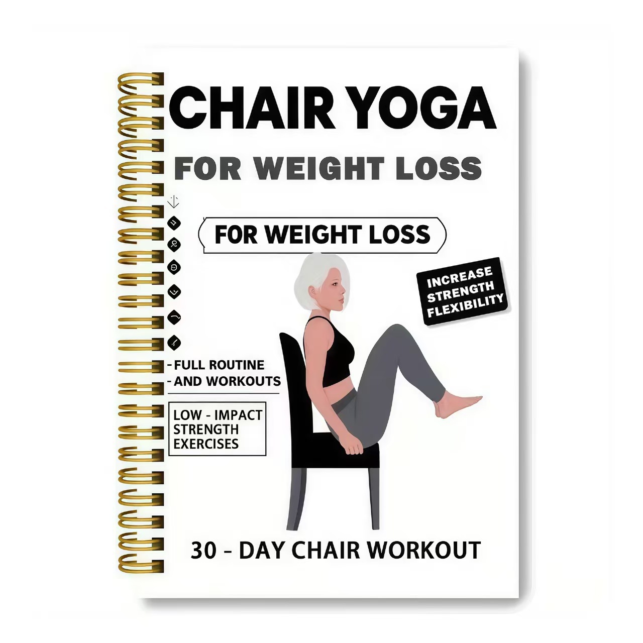 Chair Yoga Exercise Notebook F - Yoga Fitness Journal recensie en prijs