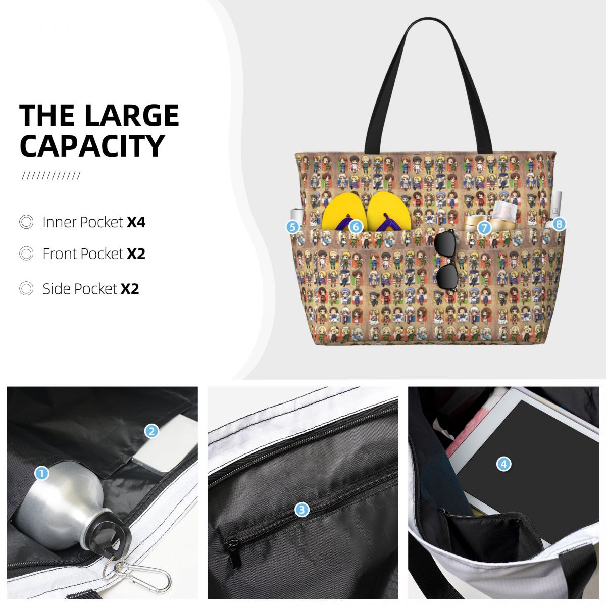 Hetalia Group Beach Tote Bag S - Yoga Fitness Group recensie en prijs