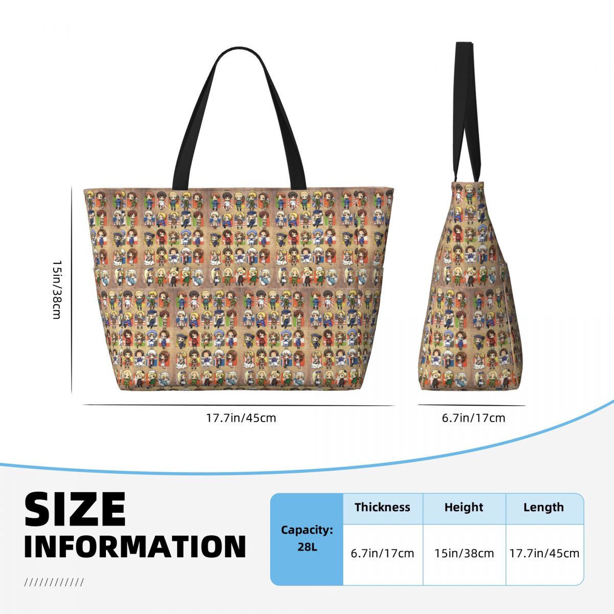 Hetalia Group Beach Tote Bag S - Yoga Fitness Group recensie en prijs