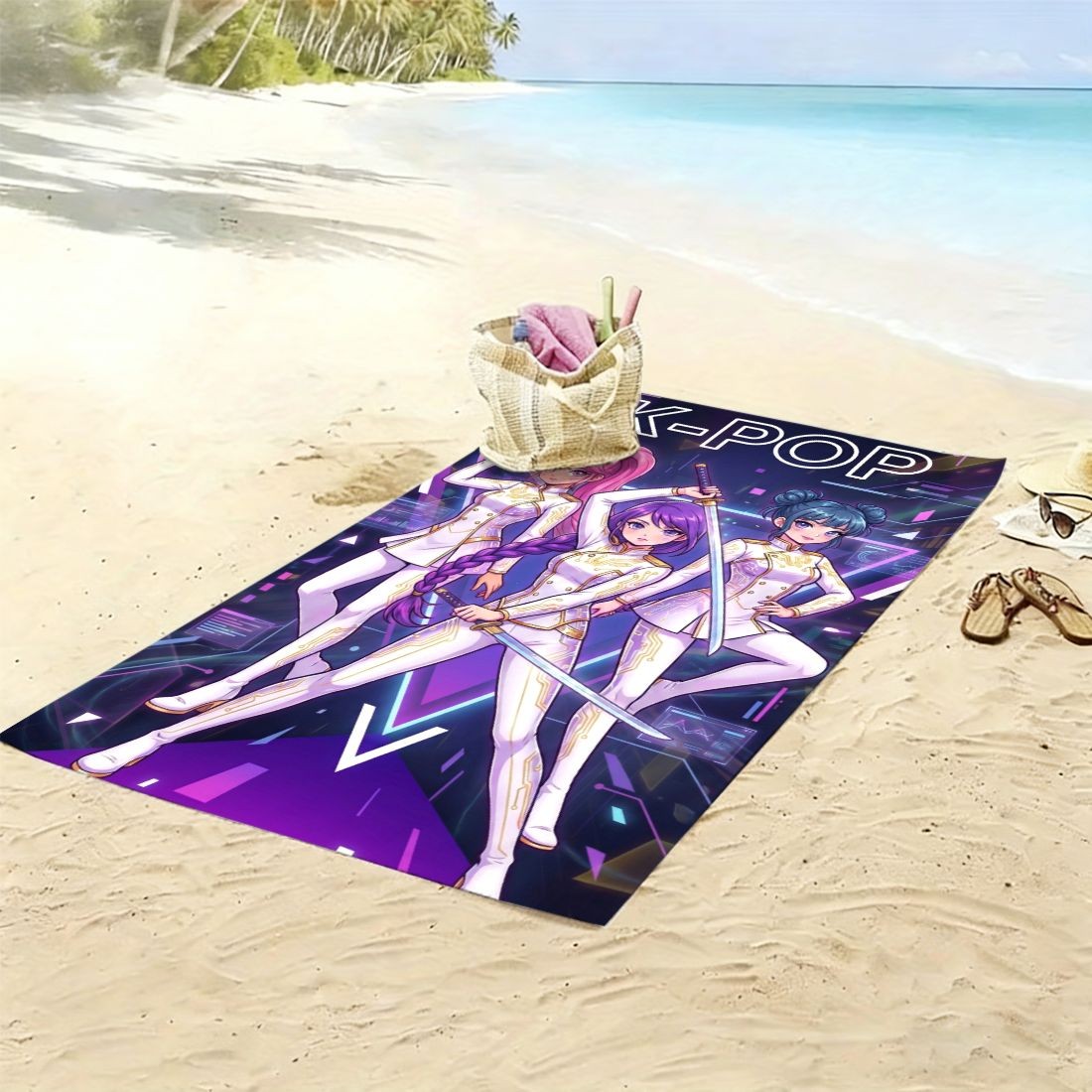 K-POP Style Beach Towel Girl G - Yoga Fitness Group recensie en prijs