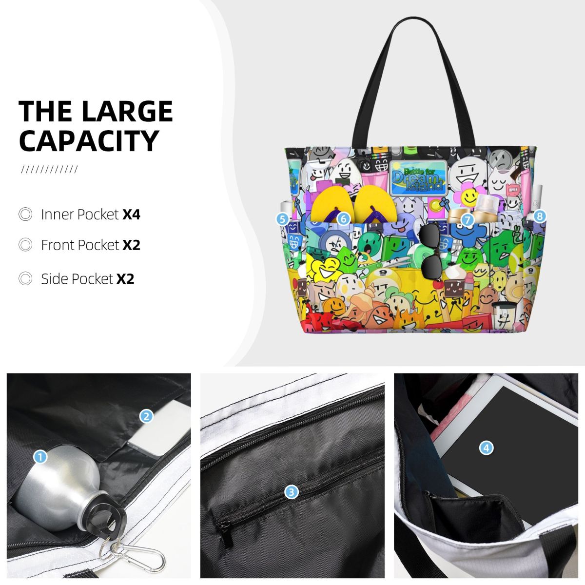 BFDI Group Picture Beach Tote  - Yoga Fitness Group recensie en prijs