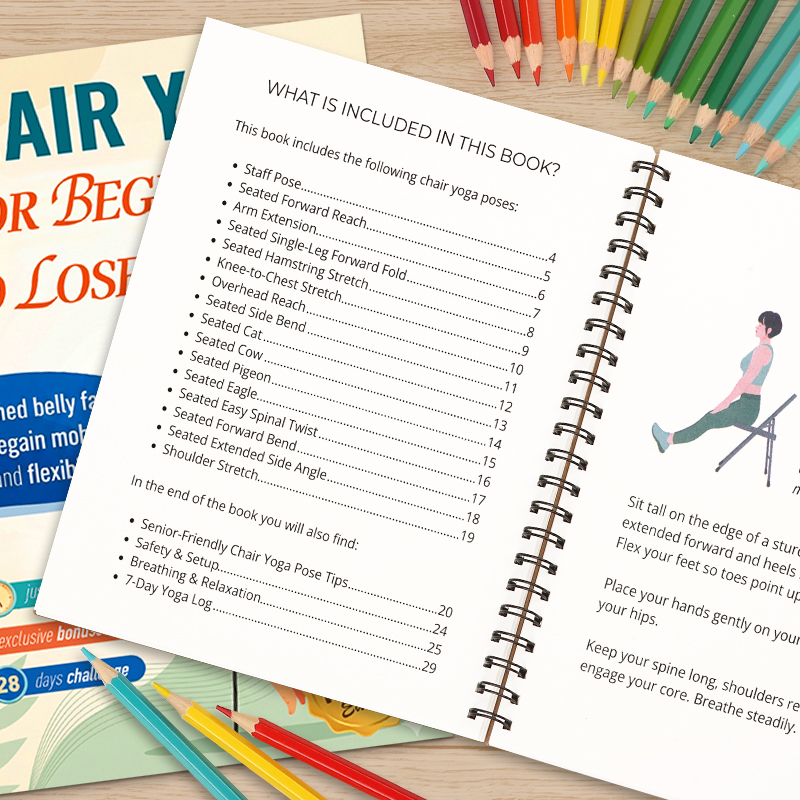 Chair Yoga Exercise Notebook 3 - Yoga Fitness Journal recensie en prijs